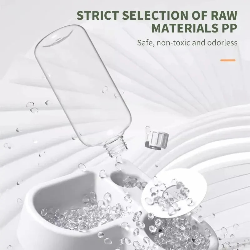 Dual food dish with auto water