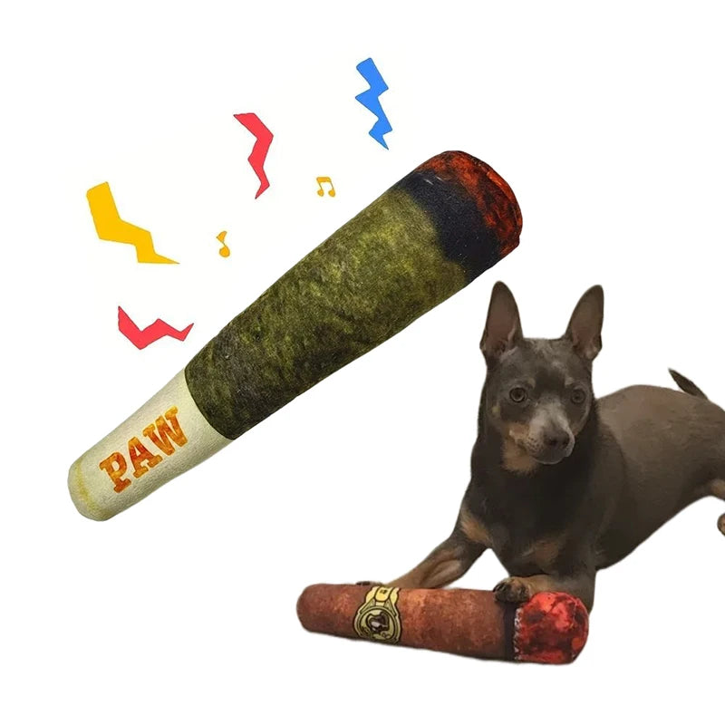 Dog Cigar Plush Toy