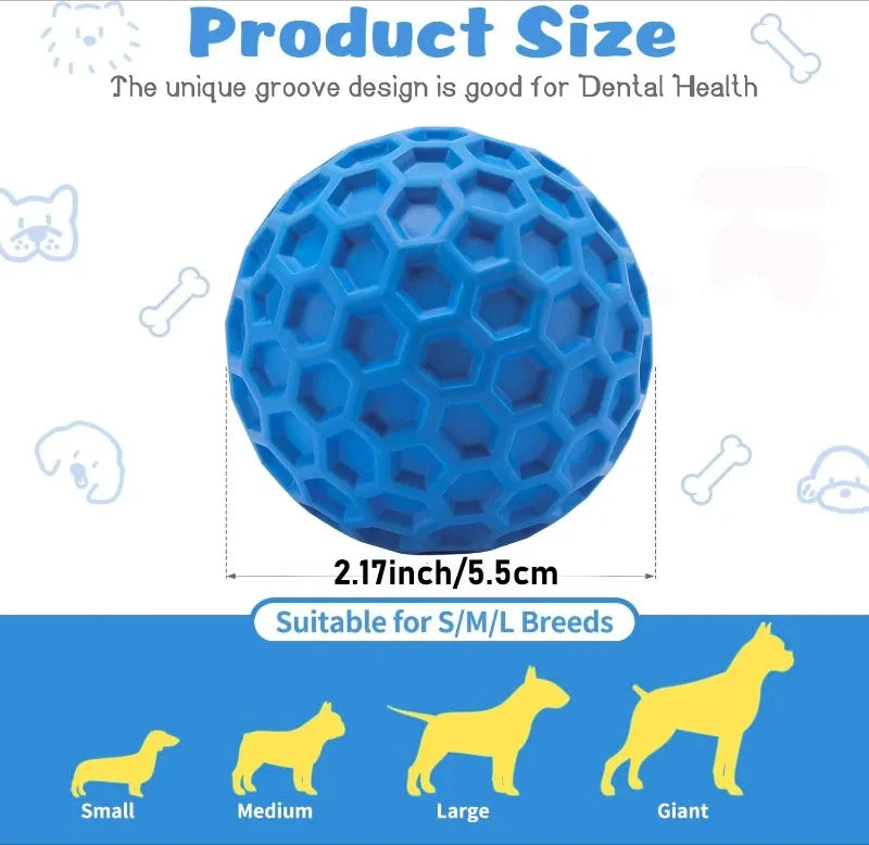 2pc Indestructible Squeaky Dog Ball