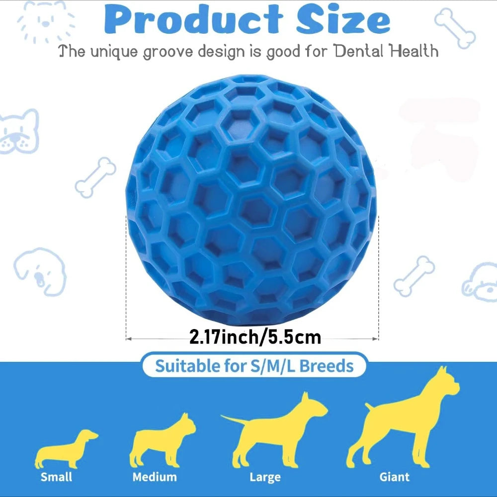 2pc Indestructible Squeaky Dog Ball