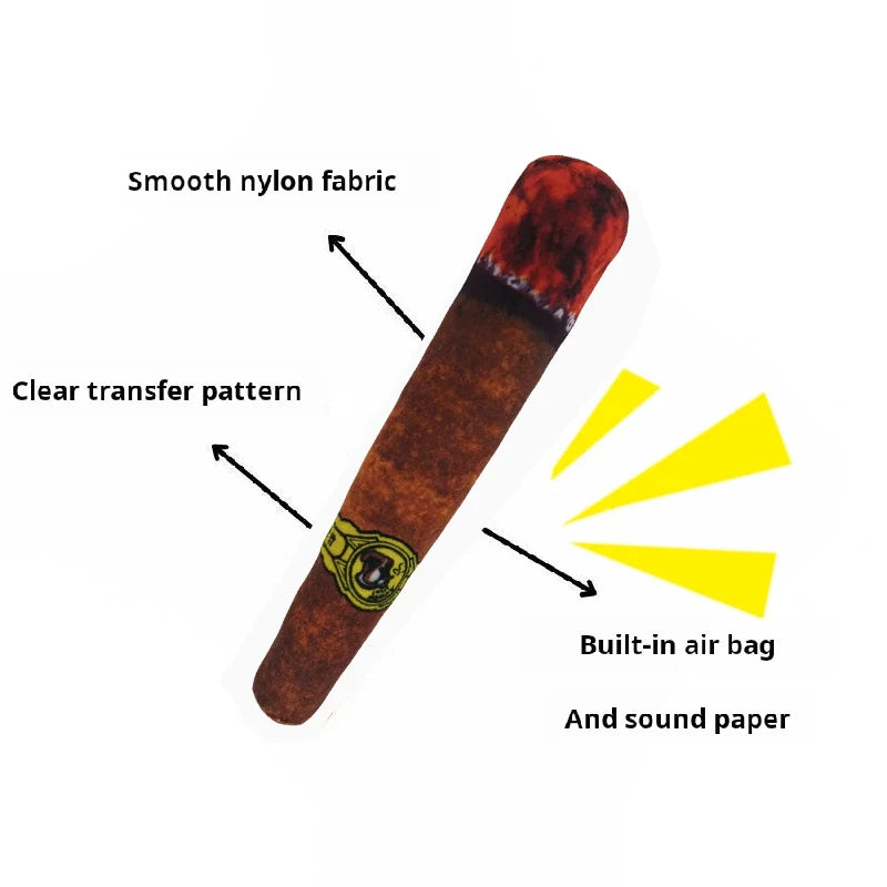 Dog Cigar Plush Toy
