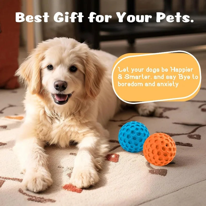 2pc Indestructible Squeaky Dog Ball